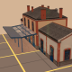 Gare de Paimpol avec sa marquise - 30 juillet 2017 - bâtiment dans le jeu