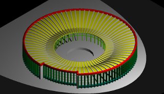 Rotonde type P - Avignon - modélisation par 2 étudiants en architecture